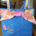 Handmade Simply Sassy Born to Shop, Hot pink and orange denim handbag