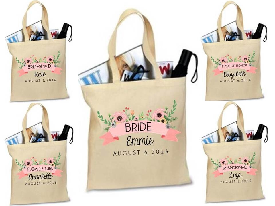 BRIDESMAID TOTE. bridal party gift. custom bag. personalized
