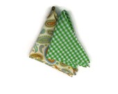 Fresh Fashionable Greens Head Kerchief Wrap Scarf Two for One