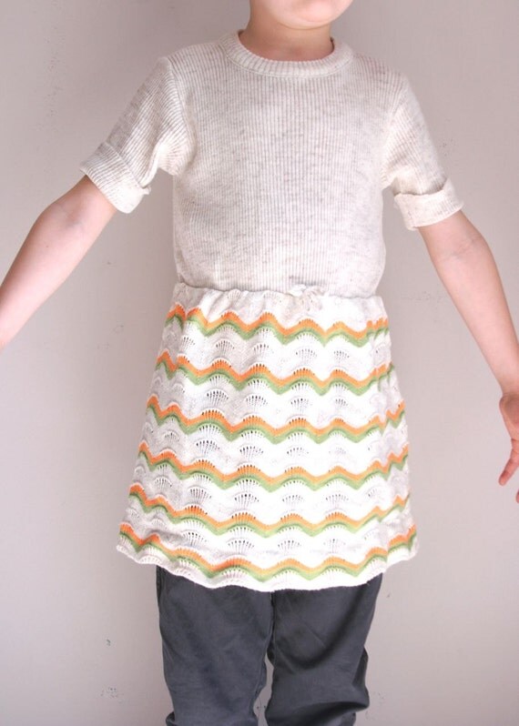 Vintage girls knit dress 6T by fuzzymama on Etsy