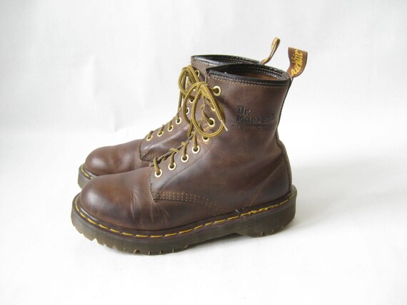 brown doc marten boots