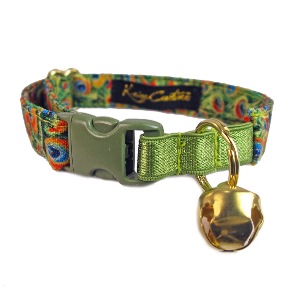 Outdoor Cat Collar Green Cat Collar Safe Collar for Cats