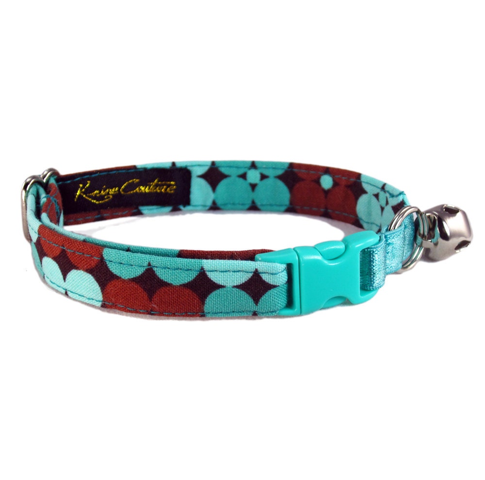 Cat Collar with Elastic Green Cat Collar Safe Collar for