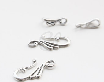 8 Sets Oxidized Silver Tone Base Metal Toggle Clasps (1157Y-P-432)