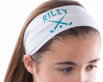 Design Your Own Custom FIELD HOCKEY Cotton Stretch Headband with Your Team Colors and Text - Quantity Discounts Available!