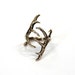 Elk Antler Ring Solid Bronze Elk Antler Ring Adjustable by mrd74