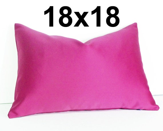 Pink Decorative Pillows Solid Pink Pillow by PillowThrowDecor
