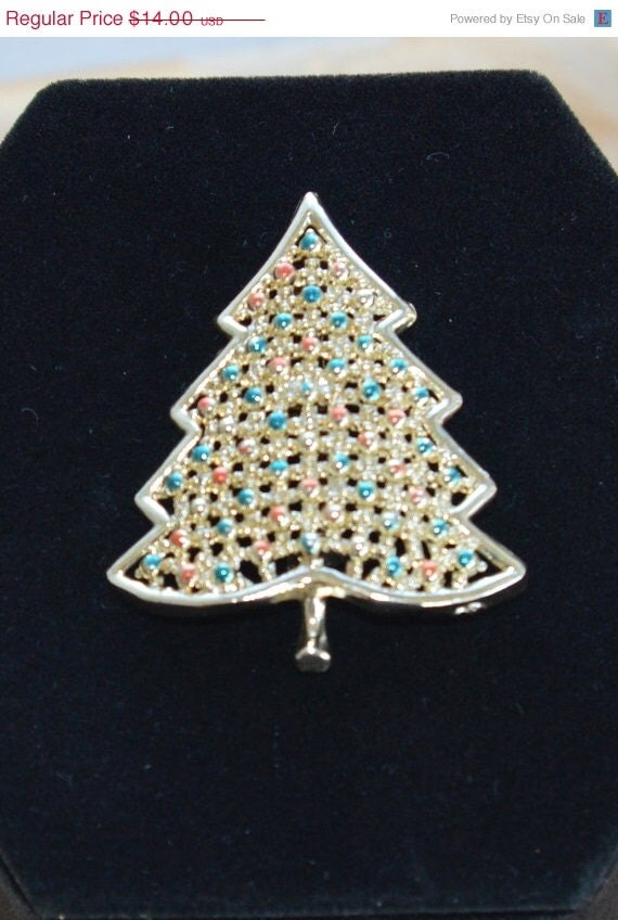 on sale pretty vintage christmas tree brooch enamel by on sale pretty vintage christmas tree brooch enamel by