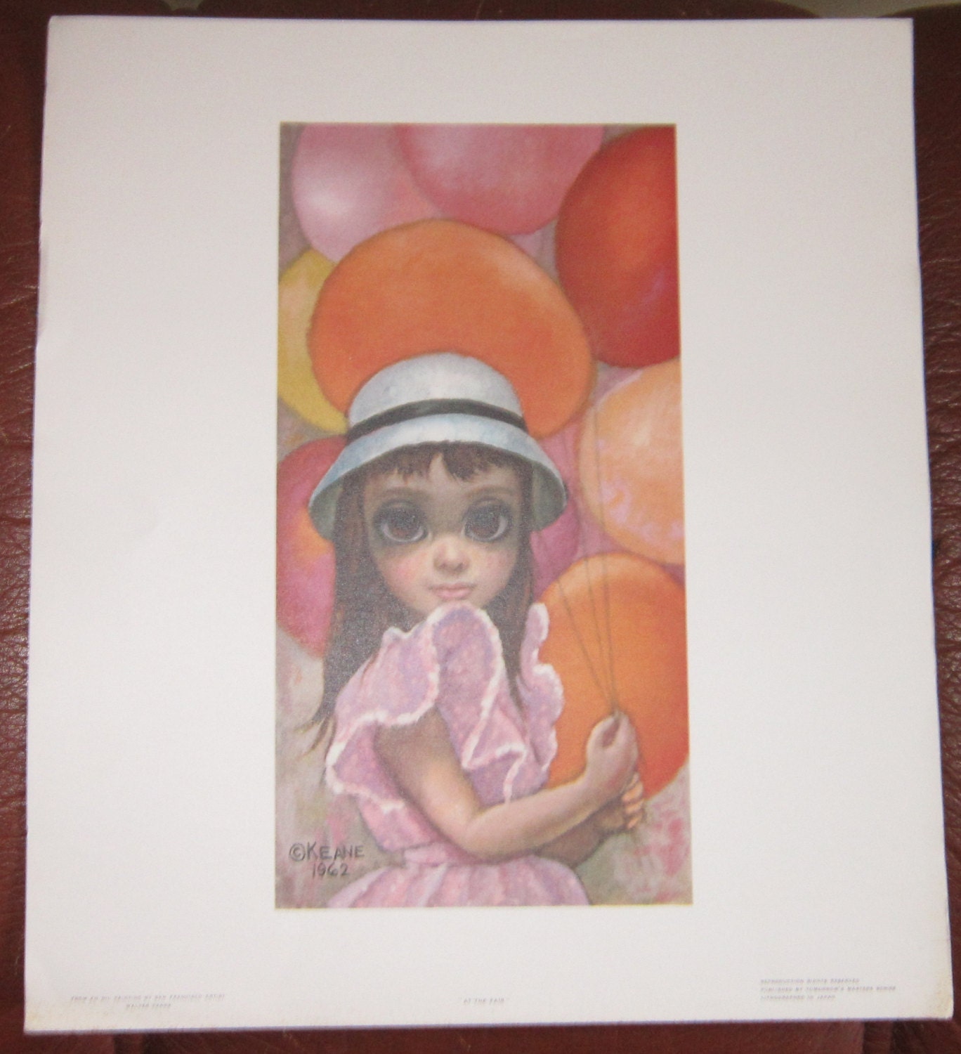 Original 1962 Margaret Keane lithograph At the