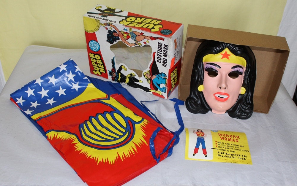 Vintage Ben Cooper WONDER WOMAN Halloween Costume in the