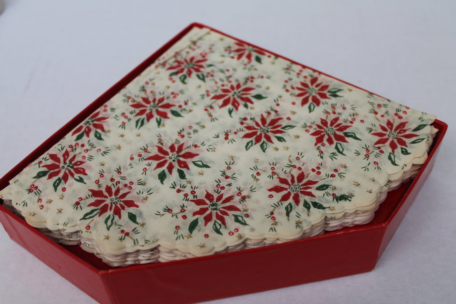 Vintage Paper Cocktail Napkins made in Denmark Holiday