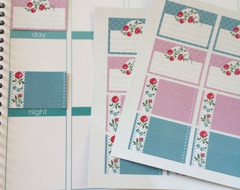 Planner Stickers 16 Half Box Stickers Fits Erin Condren Planner