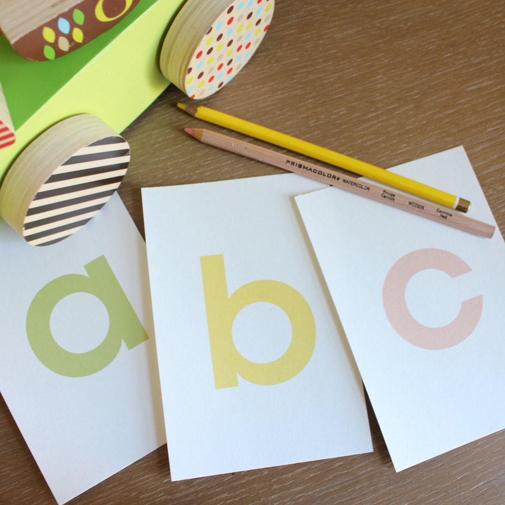 ABC Alphabet Flash Cards For Girls 3x5 Printable PDF Pink