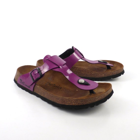 Birkenstock Sandals Betula Patent size 39 Magenta Purple Thong Gizeh