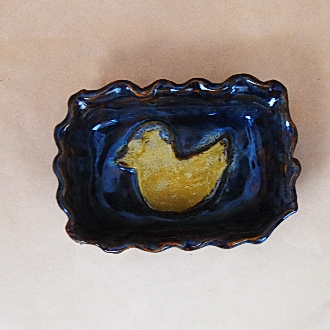 Soap Dish Pottery Yellow Duck by TheButlersCreations on Etsy