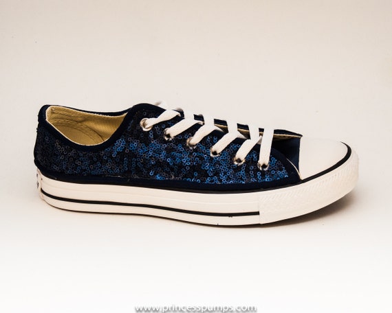 navy sparkly trainers
