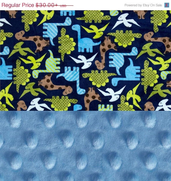 Personalized Baby Blanket / Blue Dinosaurs Minky Baby Lovey Blanket Boy // Mini Baby Blanket / Burp Cloth / Dinosaur Blanket / Shower Gift
