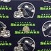 BTY Seattle Seahawks Licensed NFL Football Helmet Cotton Fabric