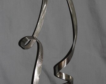 Modern Abstract Stainless Steel Metal Sculpture Garden Sculpture In/Outdoor by Andre'