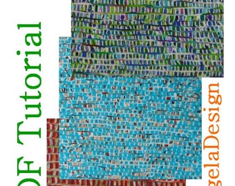 Polymer Clay Tutorial - Faux woven fabric sheet ,Rug Style,Tutorial , eBook ,PDF