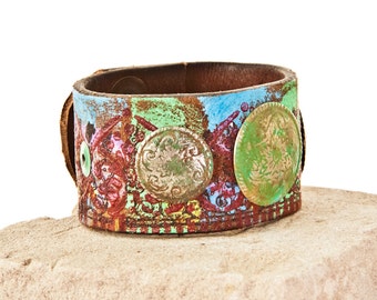 Leather Jewelry, Leather Cuff, Leather Bracelet, Leather Wristband, Wrist Cuffs