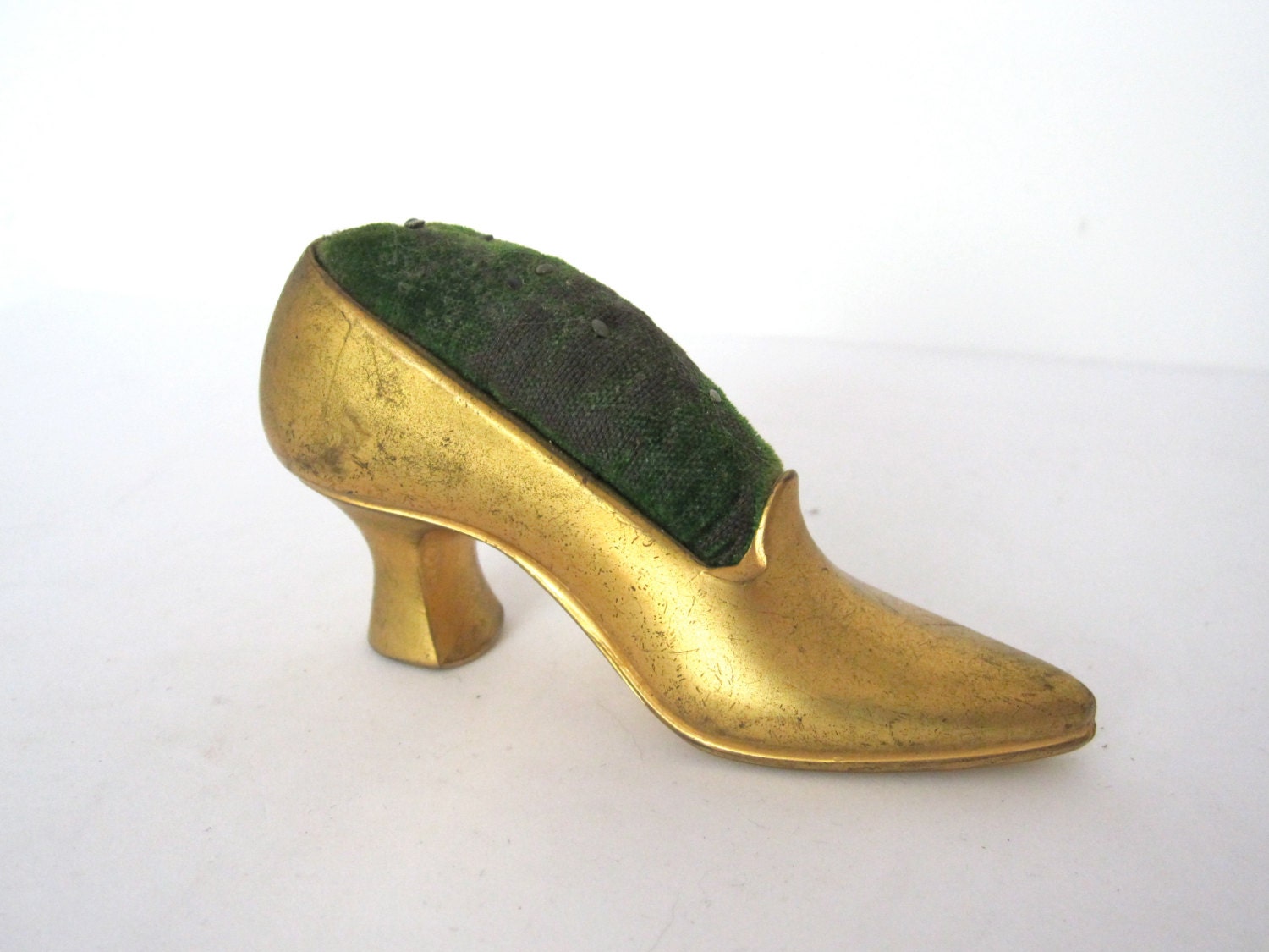 Antique Pin Cushion Shoe Victorian Shoe by TheLazyPeacock on Etsy