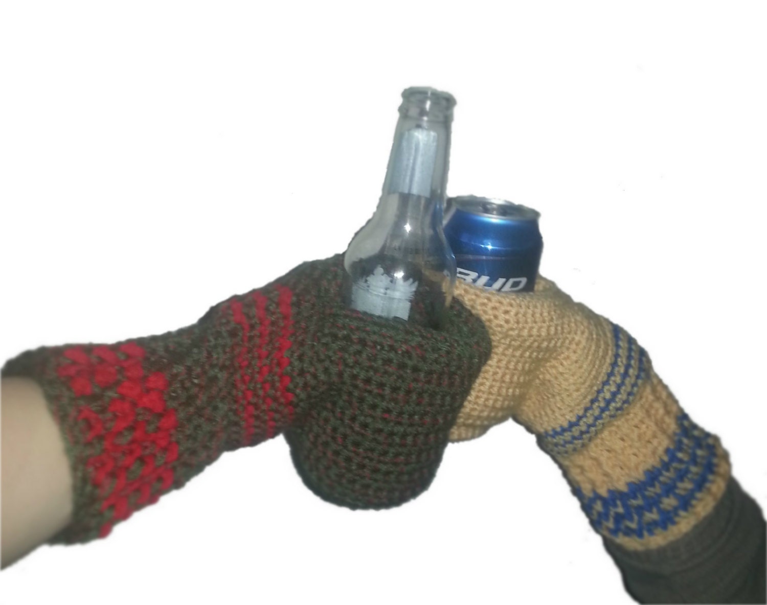 Handful Beverage Mittens Crochet Pattern Beer Mitts Coffee