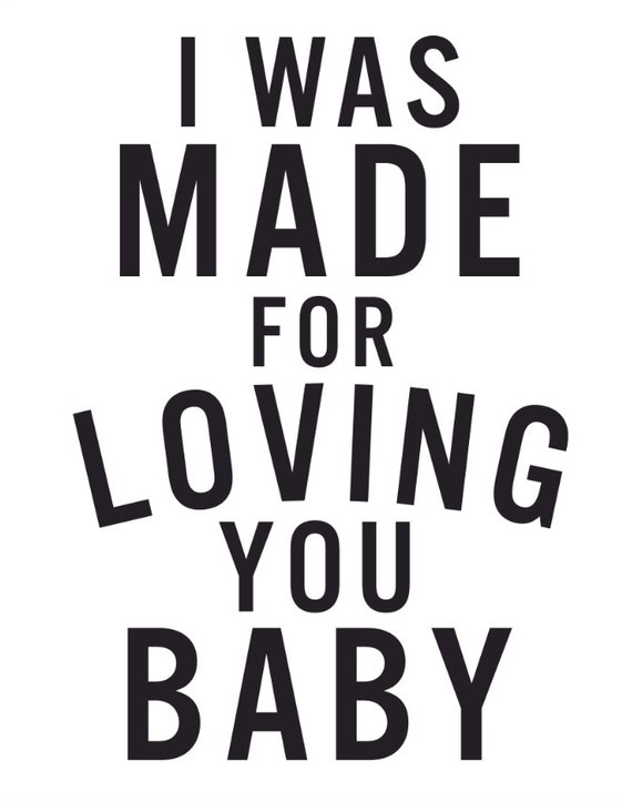I Was Made For Loving You Baby Notecard by LiveLoveStudio on Etsy