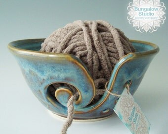 Gifts For Knitters, Yarn Bowl, Ceramic Knitting Bowl For Yarn