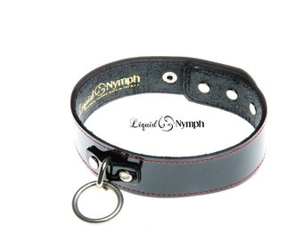 JUNO Bondage Bdsm Collar - Pink, Red, White, Black Classic Leather Kitten Play Day Wear Choker - Master Slave & Fetish DDLG Discreet Collar