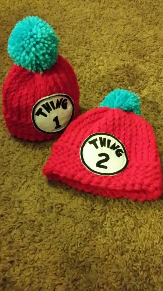 INFANT THING 1 THING 2 hats by rutermaker on Etsy