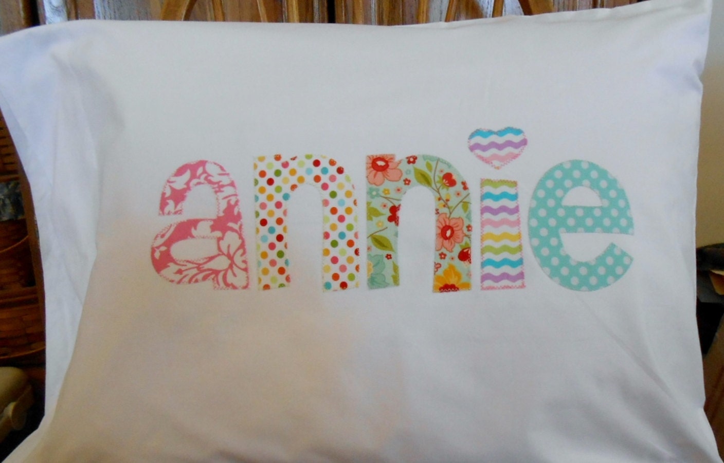 Personalized Pillowcase. large letters.... Choose Your