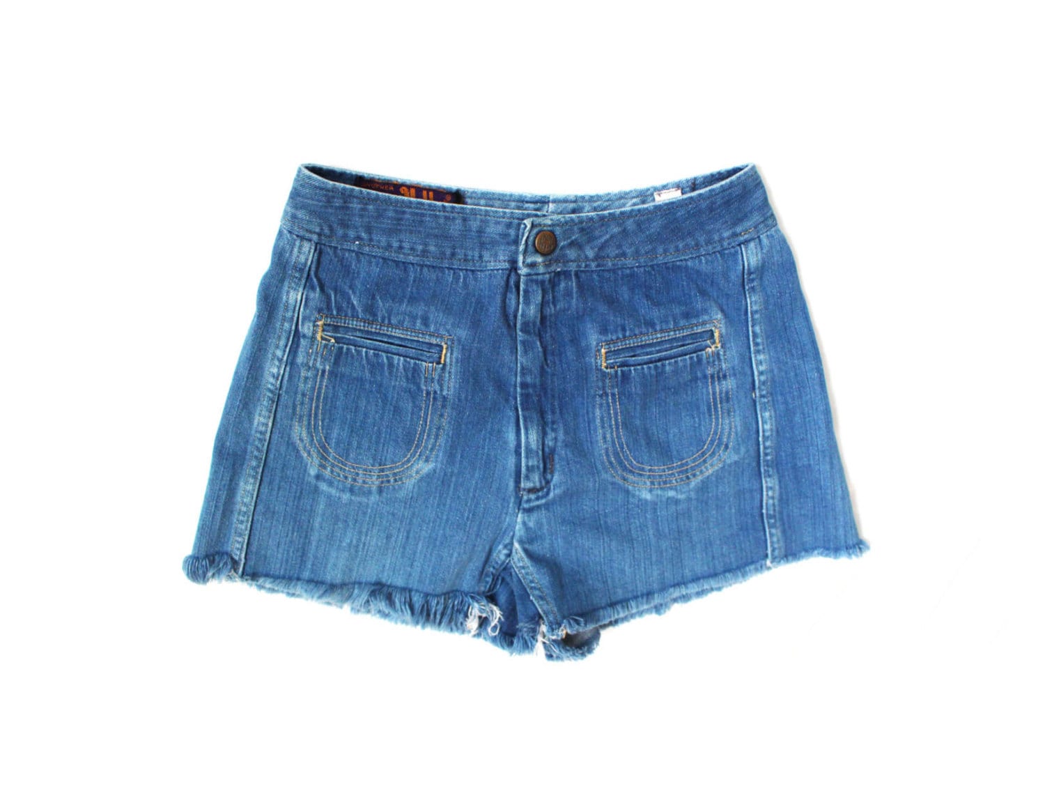 vintage jean shorts 1970s womens clothing high waisted denim