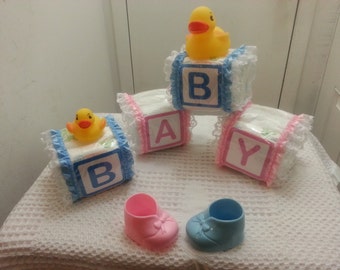 Alphabet Baby Block Diaper Cake