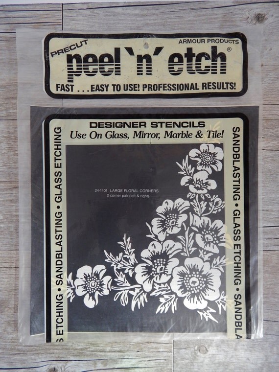 Armour Peel 'N' Etch Designer Stencil Large Floral