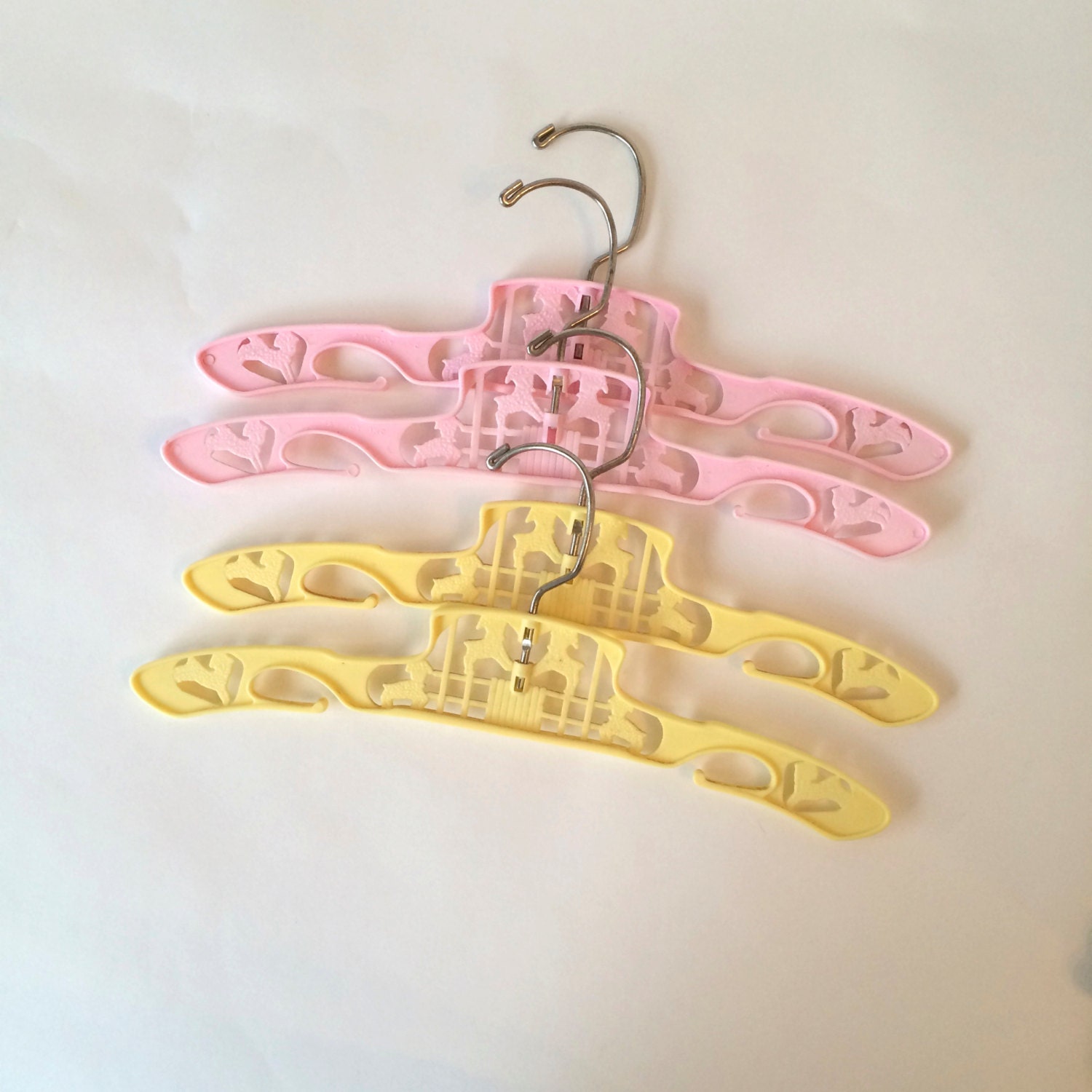 50s 60s Vintage Plastic Baby Hangers Infant Girl room Decor Closet
