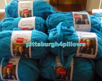 Sashay Ribbon - Red Heart - ( Scarfs ) - Boutique Yarn - 3.5 Ozs. - 30 Yards - Read Below - Price Is For 1 - Never Used - Turquoise - 1502
