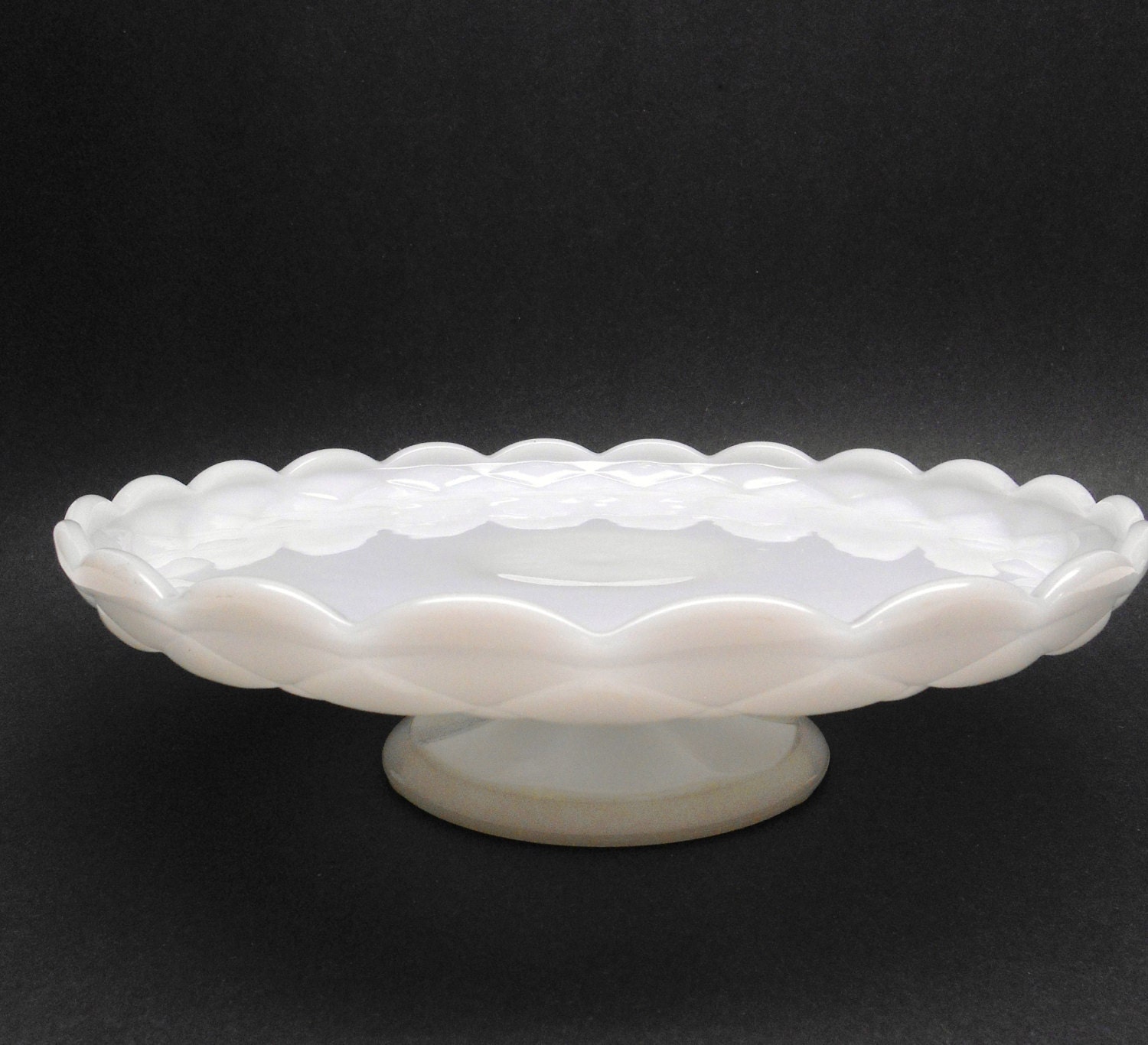 Vintage Milk Glass Cake Stand