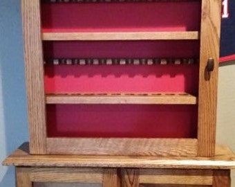 tobacco pipe display cabinet solid oak 24 36 or 48