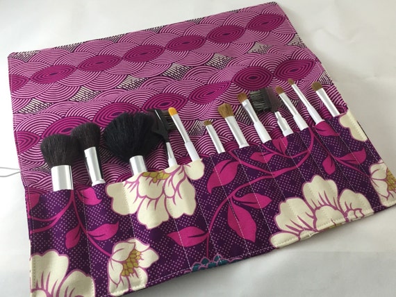 makeup brush roll organizer