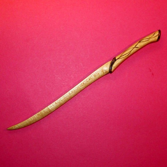 Hair Stick Legolas Fighting Knife in Solid by AKCWoodworking