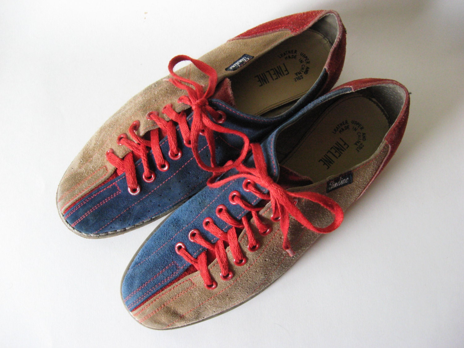 Stylin' 90s vintage suede bowling shoes unisex men's 7