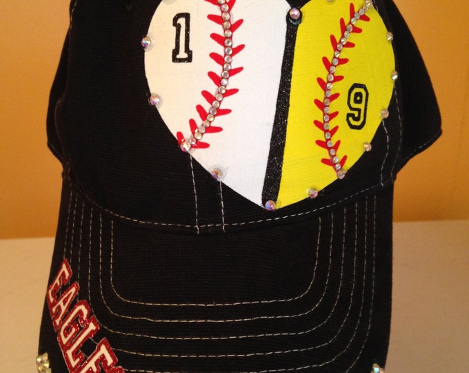Baseball Softball Heart, Team Fan Gear, Sports Mom, House Divided Gear, Womens Baseball Cap