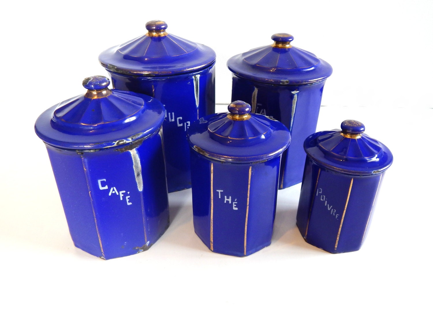 Cobalt blue canister