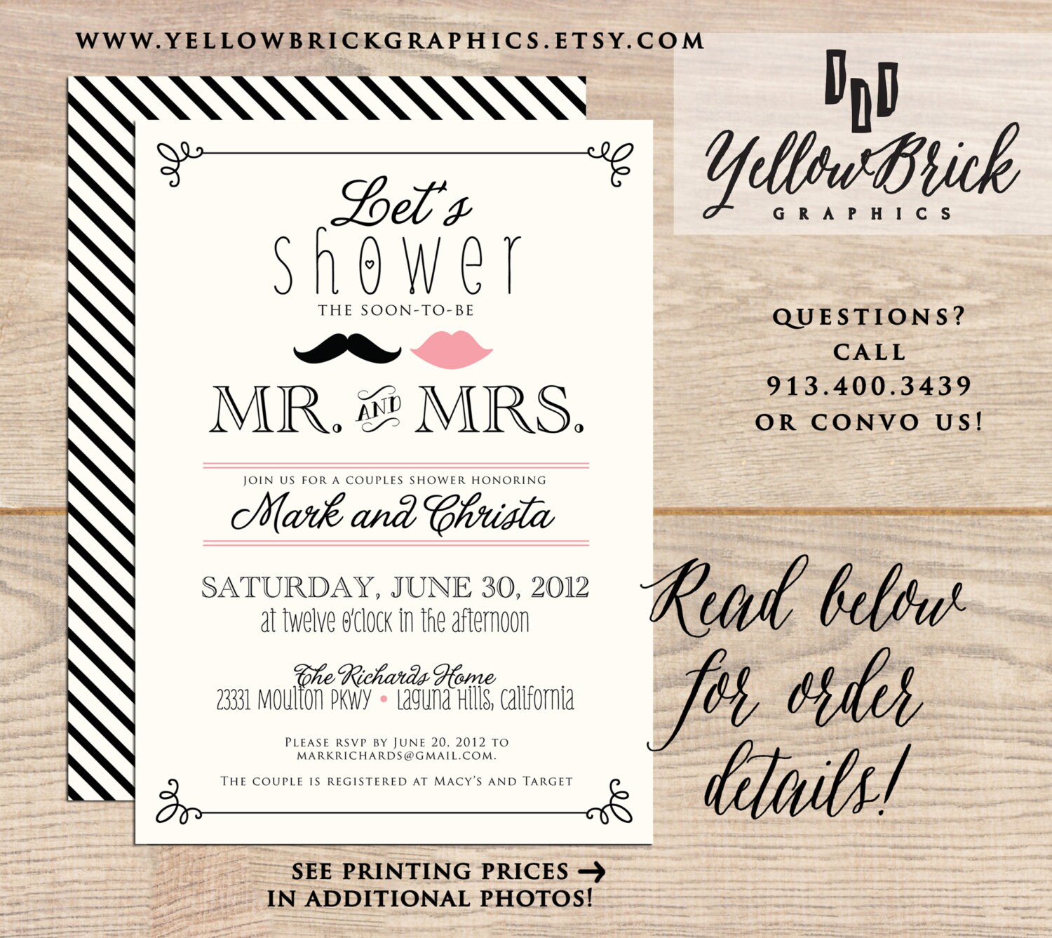 Couples Shower Invitation Couples Shower by YellowBrickGraphics