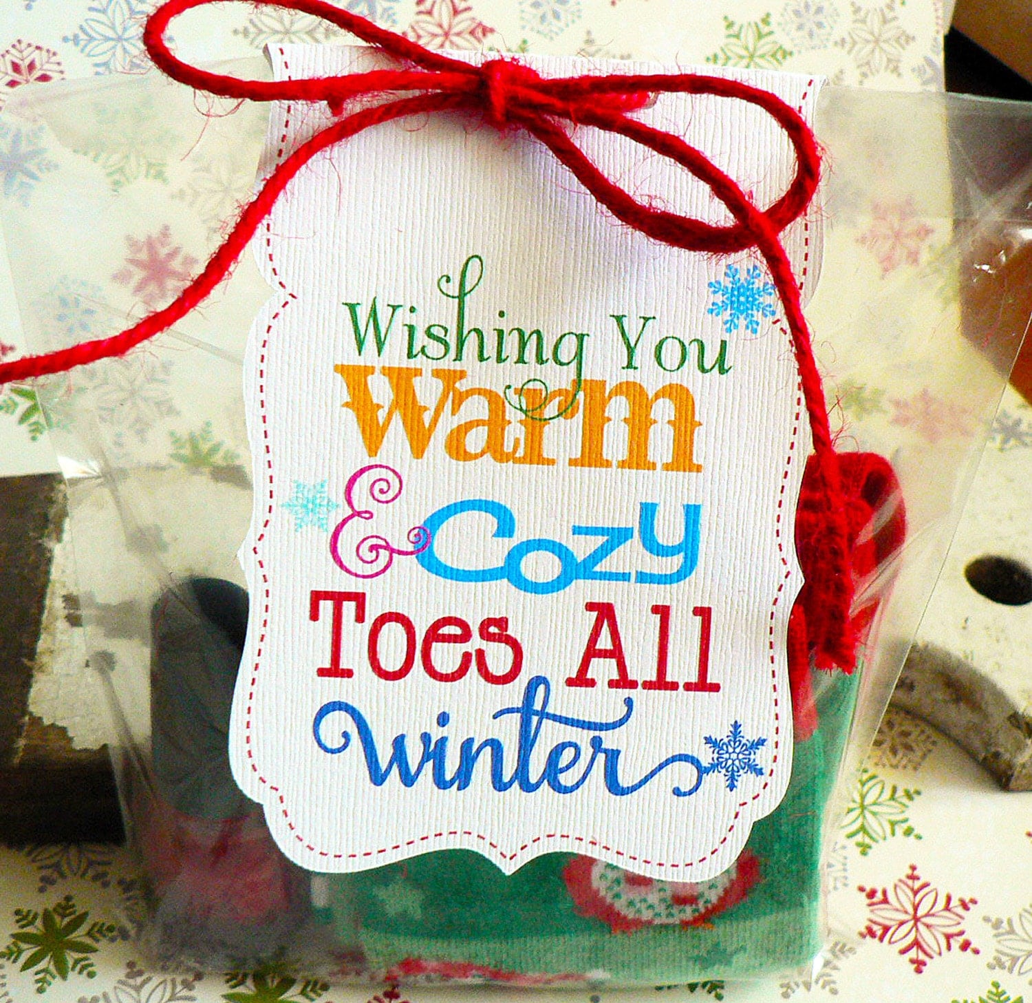 Christmas gift Tags Happy Holiday Tags Cozy by CollageStudio45