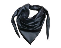 Popular items for black leather scarf on Etsy