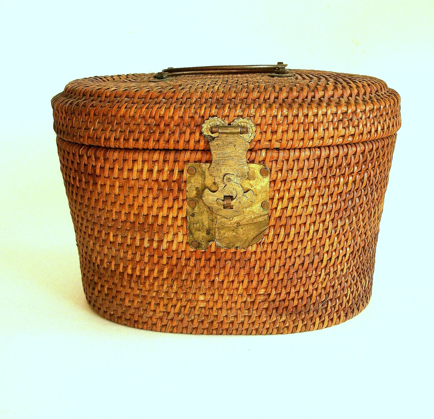 Vintage Chinese Rattan Tea Caddy Warmer Haute Juice