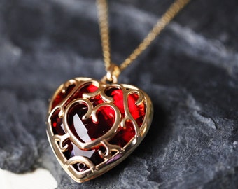 Zelda Heart Container Necklace, Legend of Zelda Heart Necklace, Real Legend of Zelda Pendant, Legend of Zelda Pendant, Heart Container