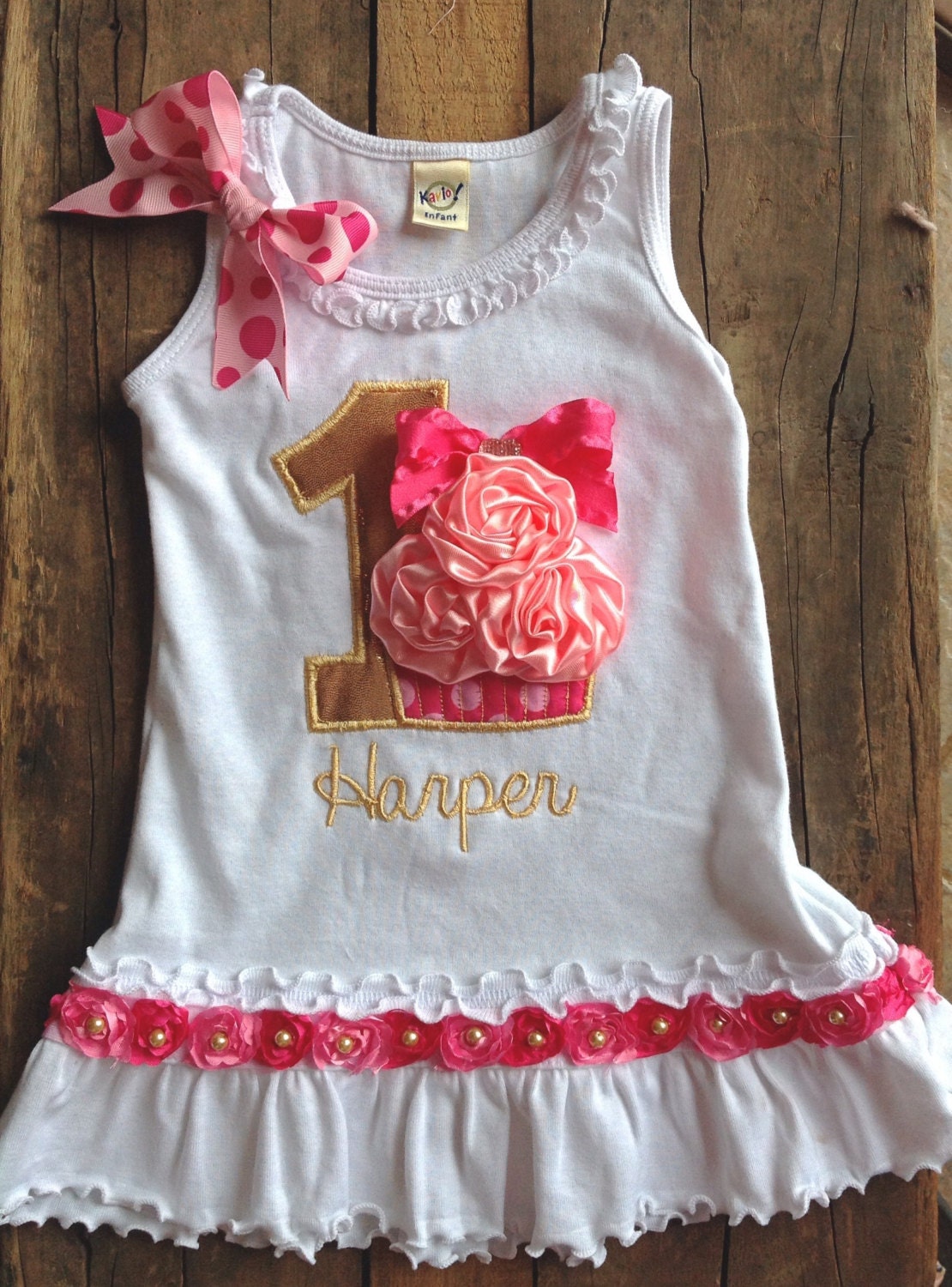 Personalized Birthday Dress Cupcake Dress 1st Birthday